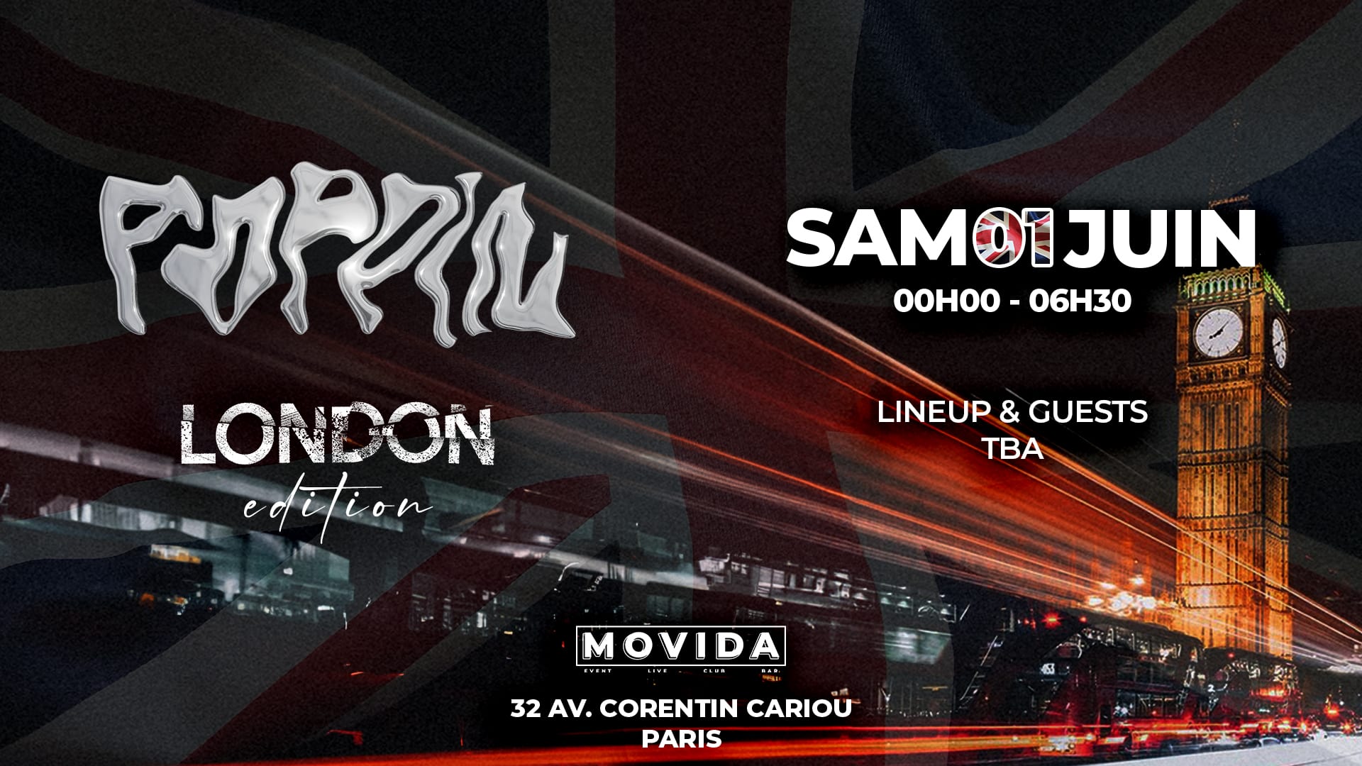 Poppin London Edition - Samedi 1er Juin Cover