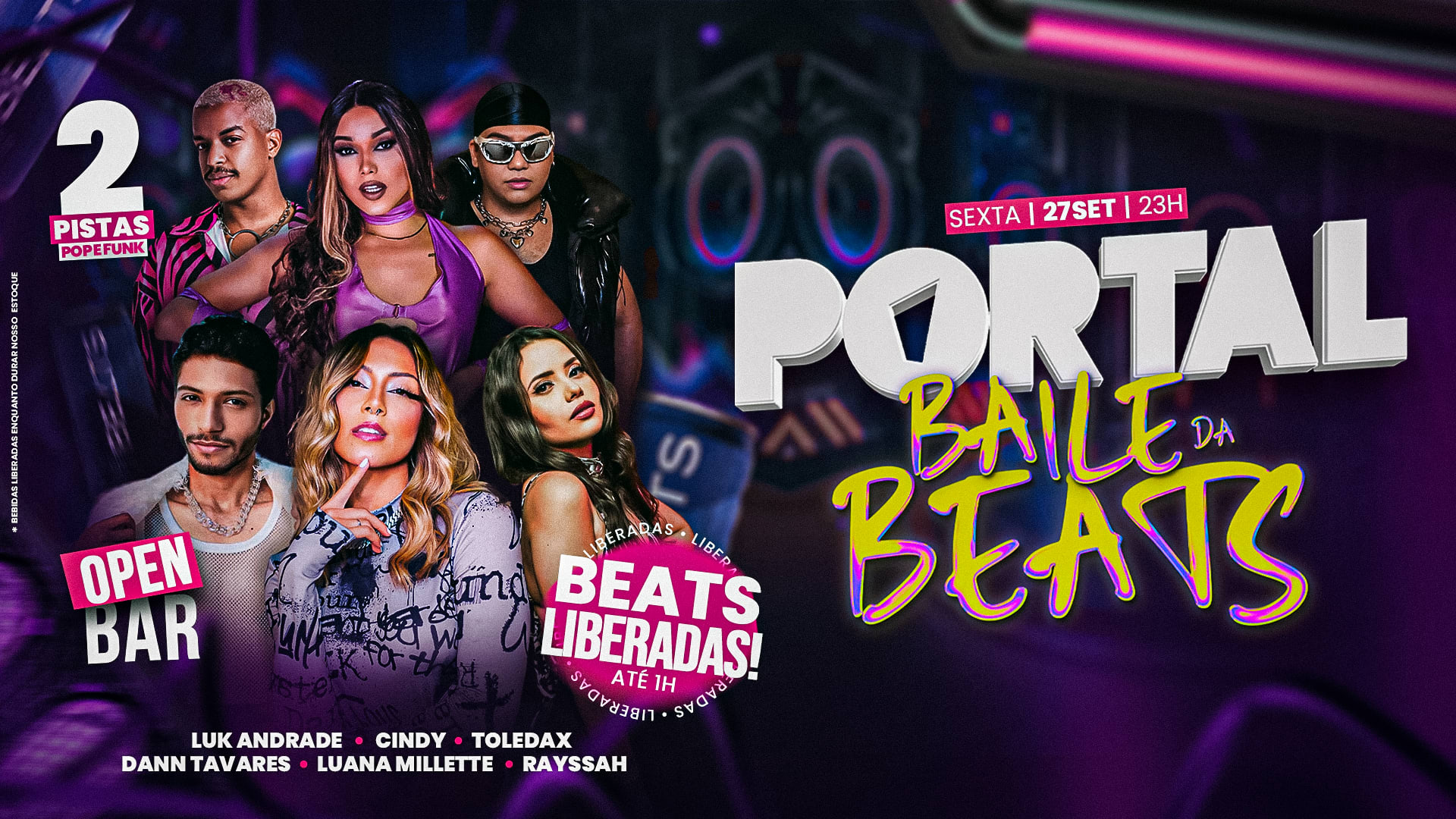 Baile Da Beats - Portal Rio / Mega Open Bar - Duas Pistas Cover