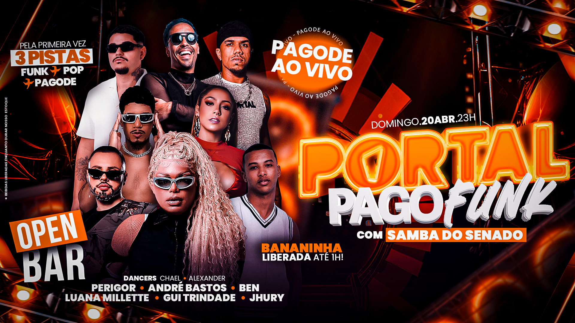 Portal Pagofunk • 3 Pistas Pela Primeira Vez - Mega Open Bar Cover