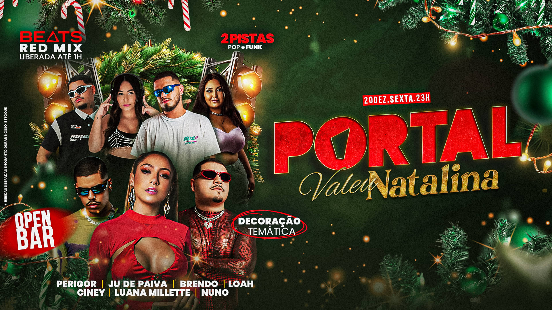 Portal Natalina - Mega Open Bar + Beats Red MIX Até 01:00 Cover