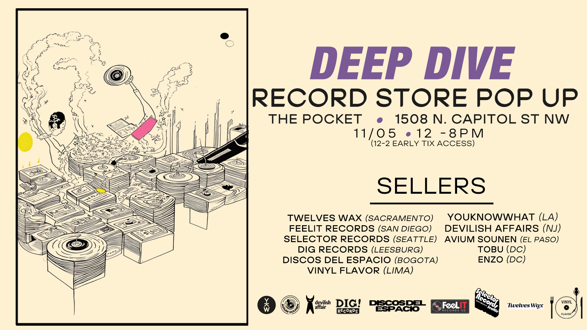 Deep Dive DC - Record Store Pop-Up Cover
