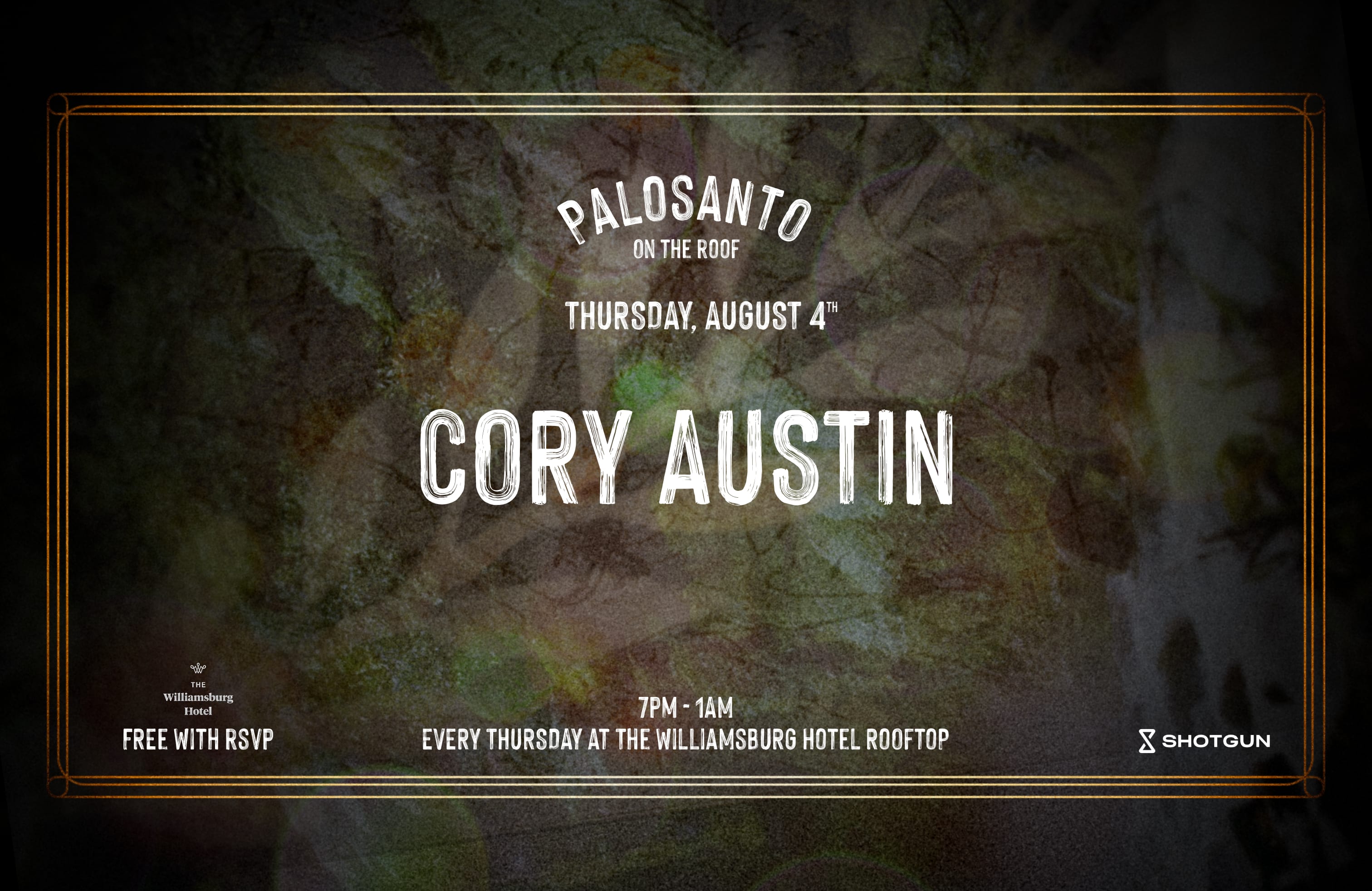 Palosanto On The Roof: Cory Austin Cover