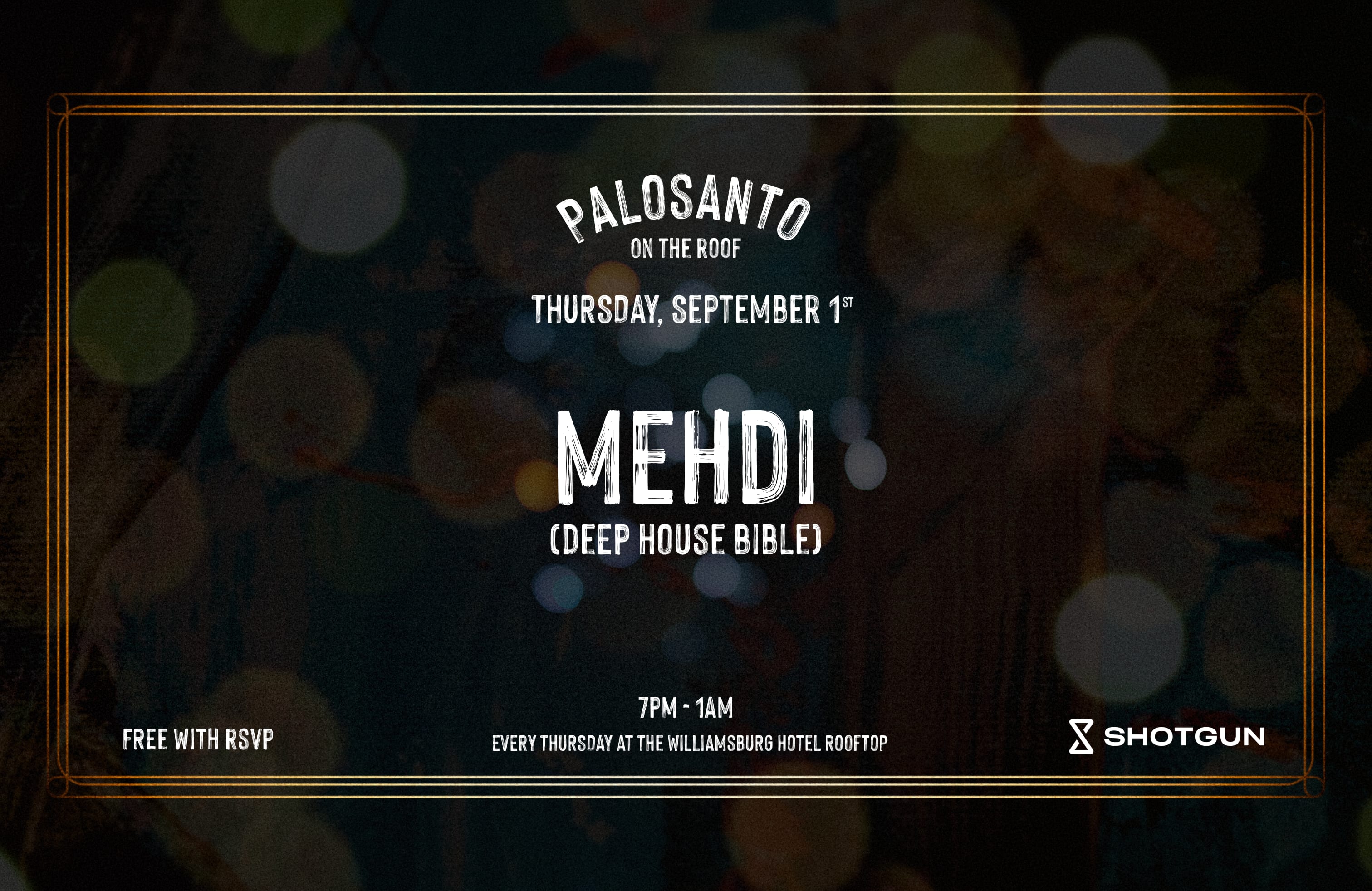 Palosanto On The Roof: Mehdi (Deep House Bible) Cover