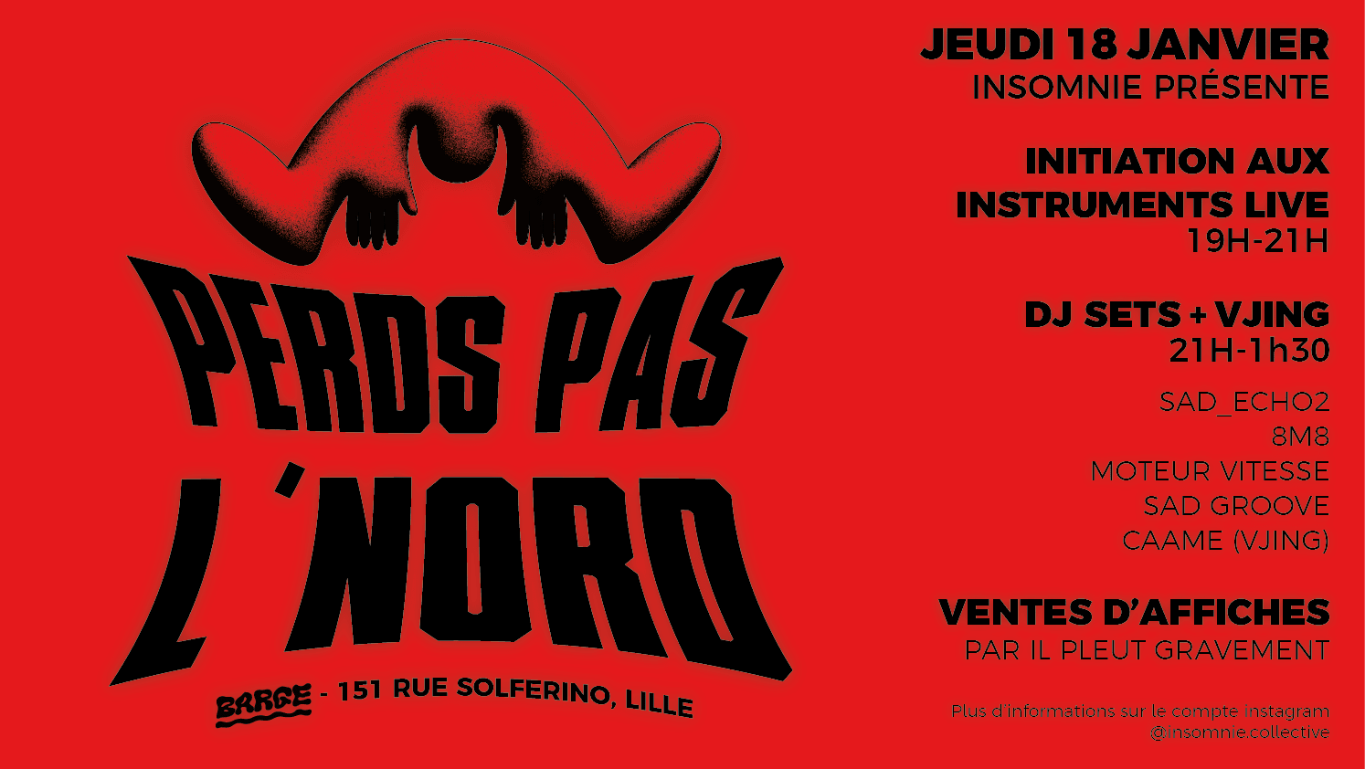 Barg' Club : "Perds Pas L'nord" Par Insomnie Cover