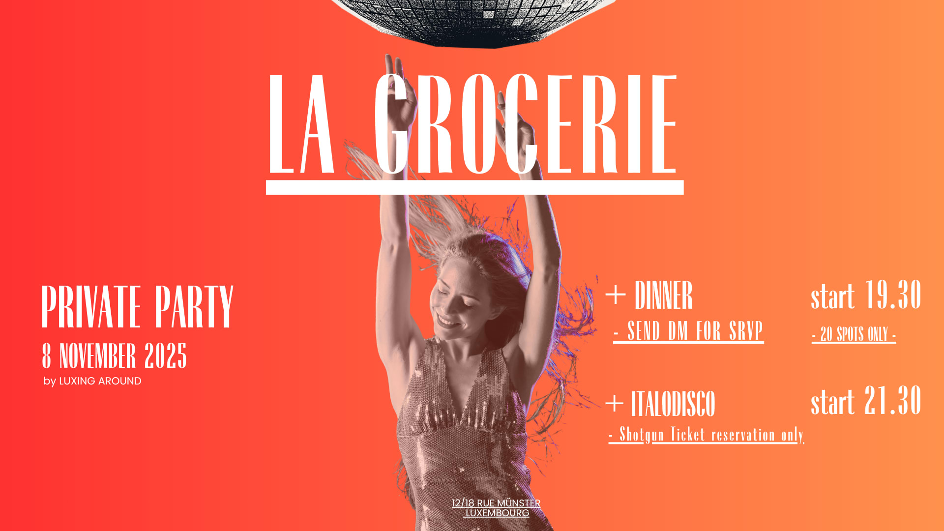 Luxing Around - La Grocerie - Private Party Cover