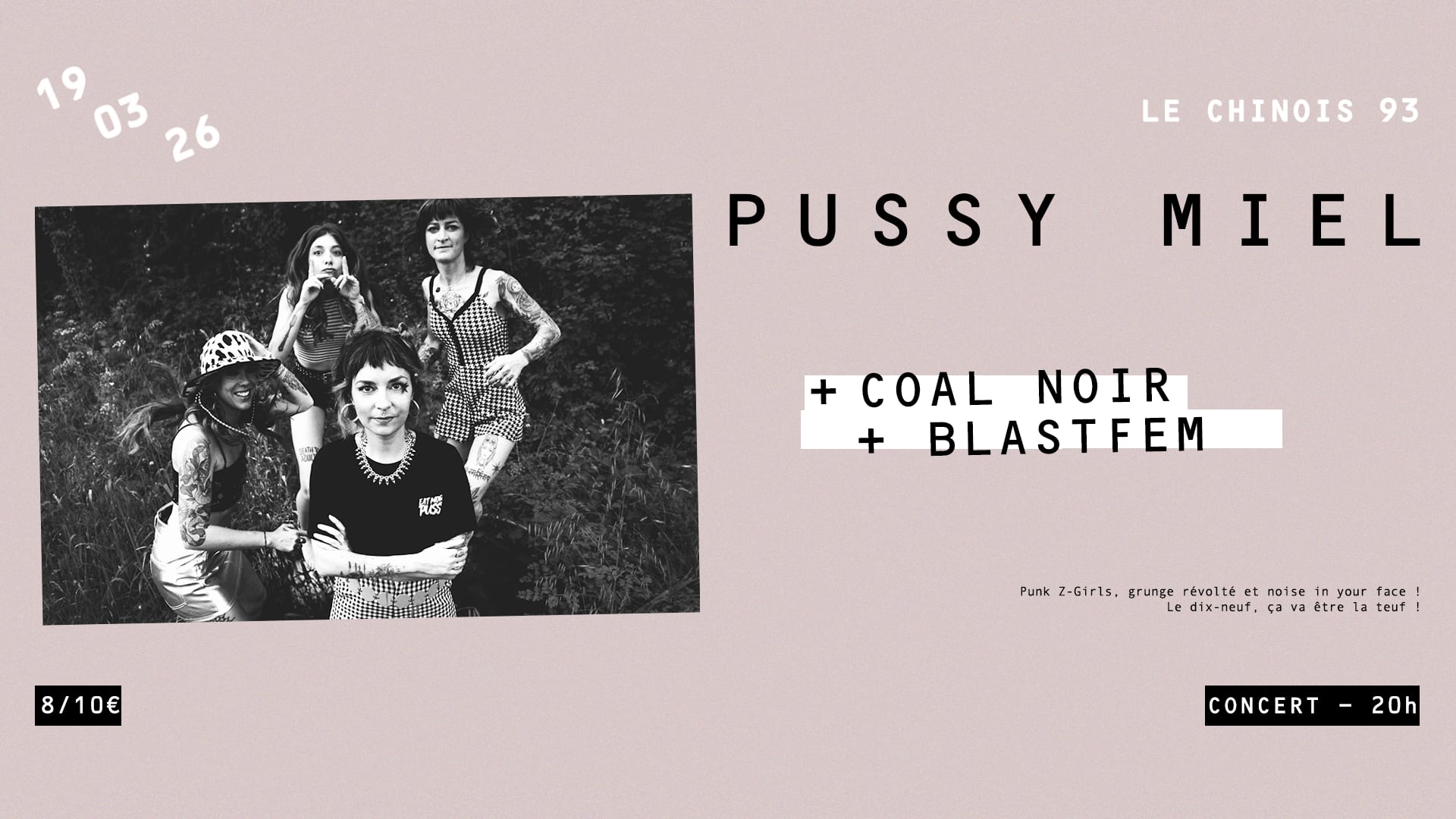 Pussy Miel + Coal Noir + Blastfem Cover