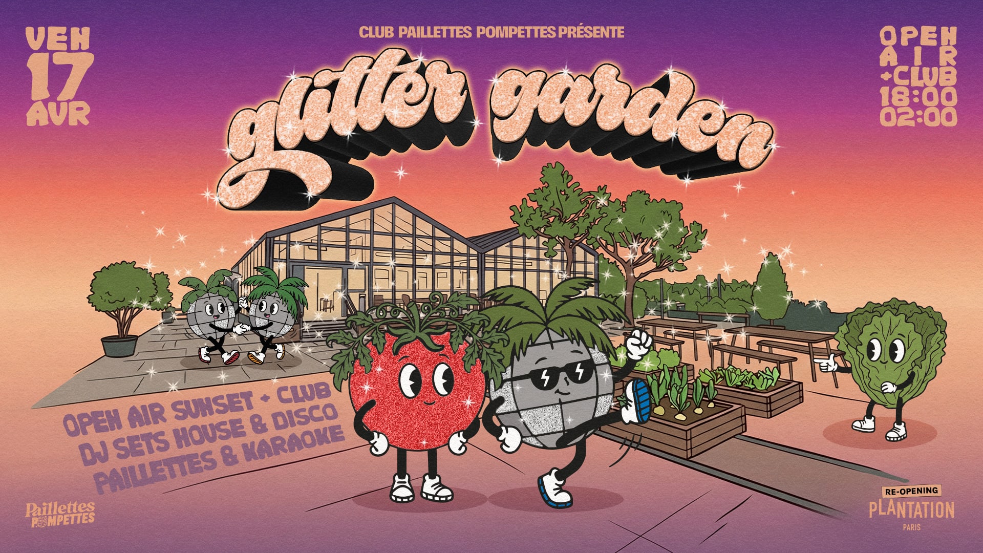 Open Air Paillettes Pompettes : Réouverture Plantation Cover