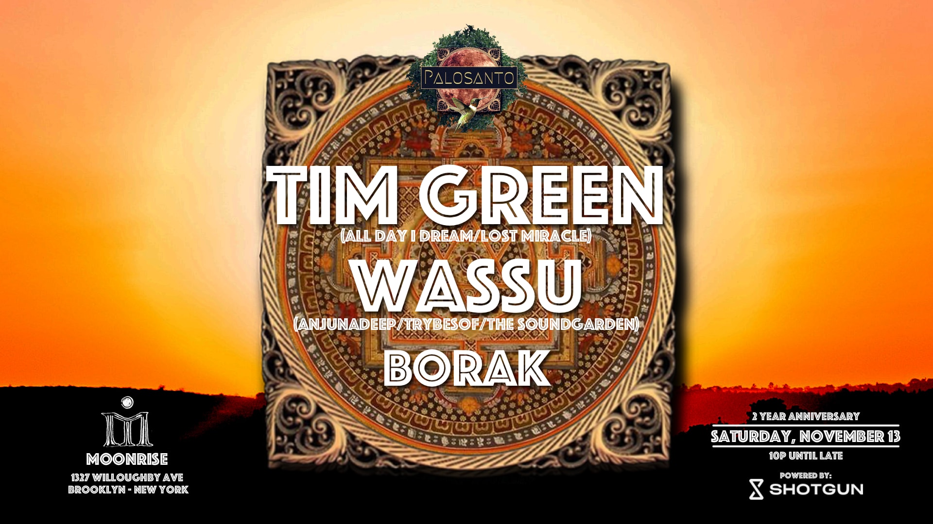 Palosanto W/ Tim Green, Wassu, Borak Cover
