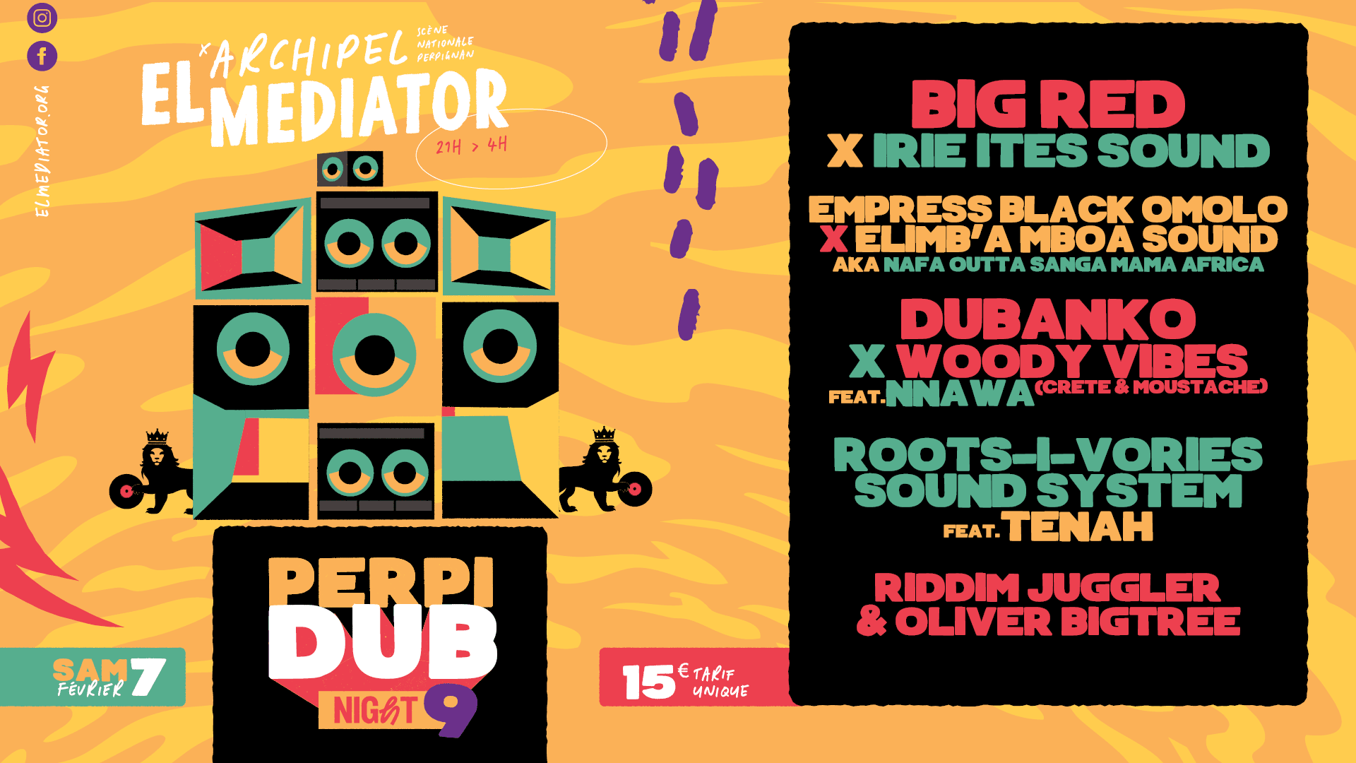 Perpi Dub Night #9 - El Mediator - Perpignan Cover