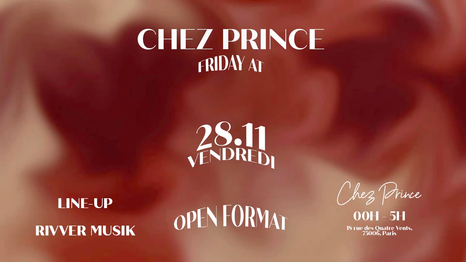Friday At | @Chez Prince Paris | Open Format Music Cover