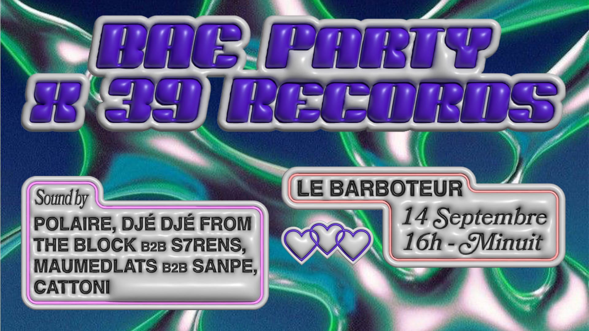 Bae Party X 39 Records Open Air Cover