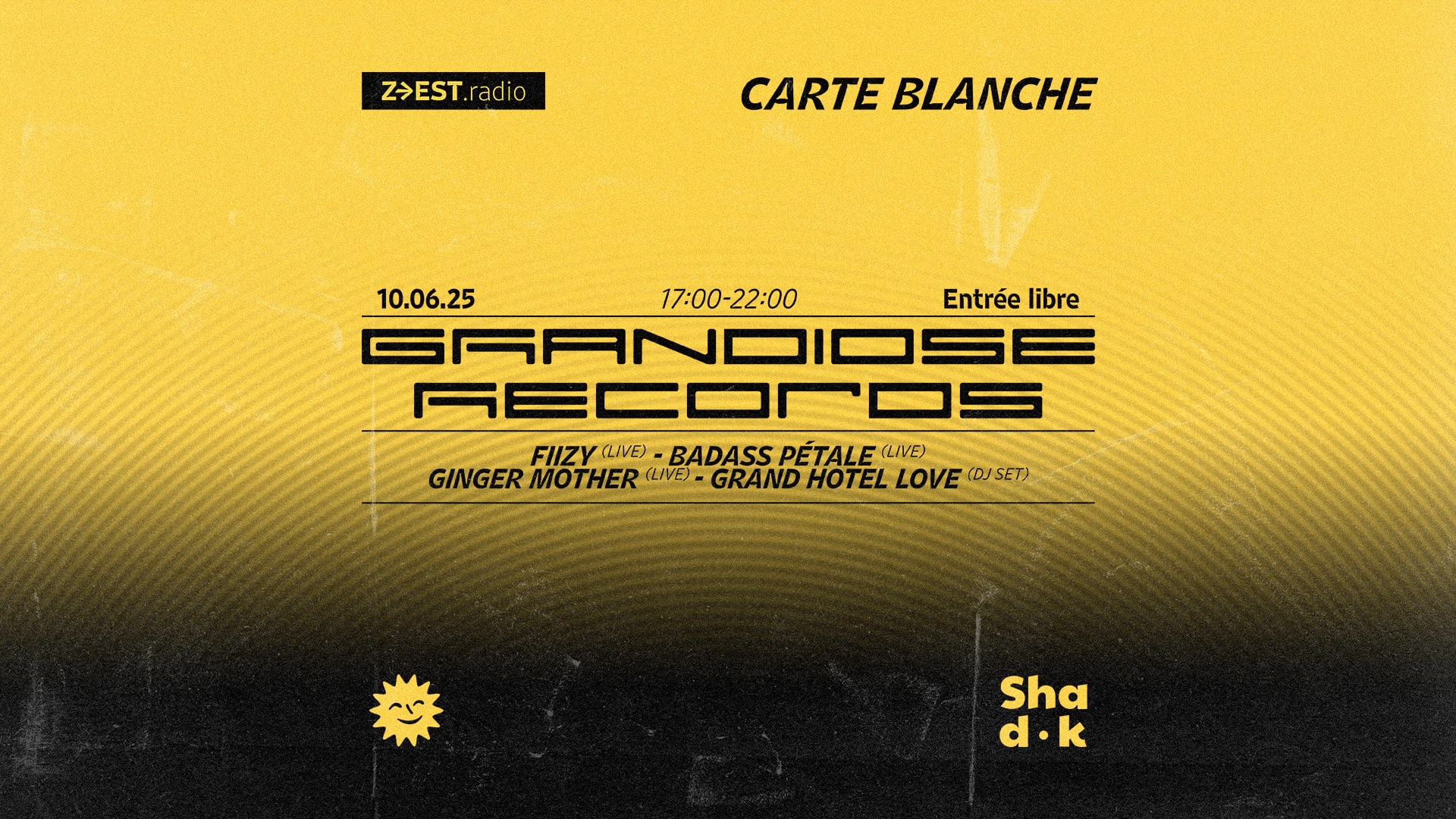 Carte Blanche Radiophonique Avec Grandiose Records Cover