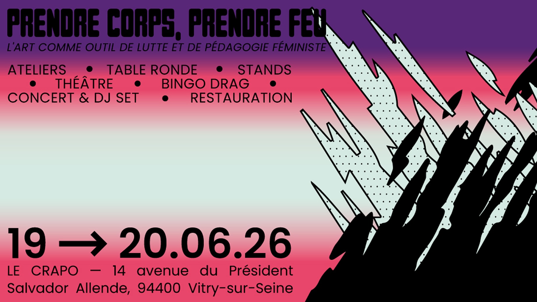 Festival Féministe "Prendre Corps, Prendre Feu" Cover