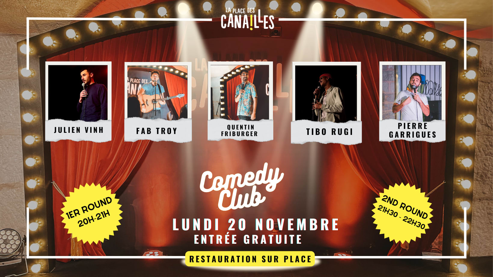 Canailles Comedy Club - Lundi 20 Novembre Cover