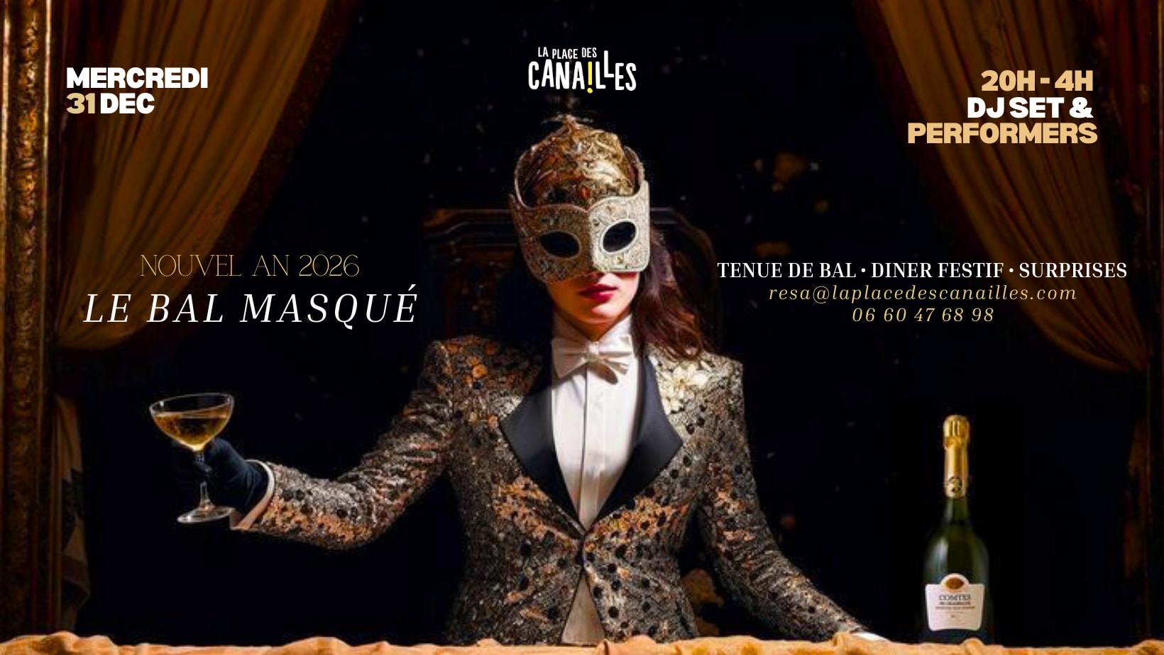 Nouvel An 2026 - Bal Masqué Des Canailles Cover