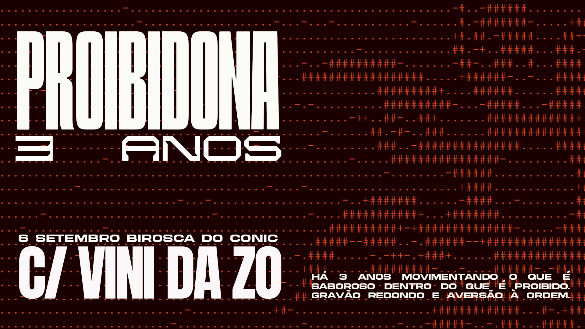 06/09: Proibidona 3 Anos C/ Vini Da Zo Cover