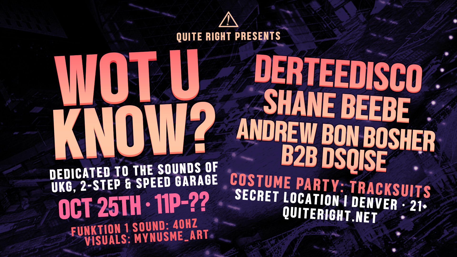 Wot U Know? Ukg, 2-Step, Speed Garage Cover