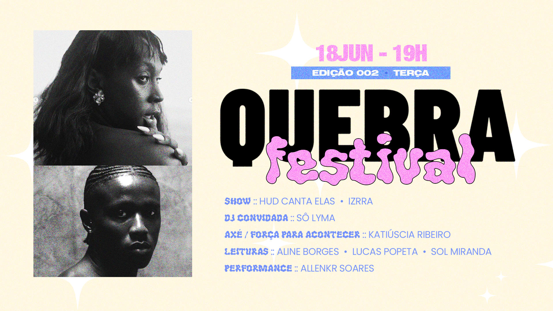 Quebra Festival: Hud E Izrra Cover