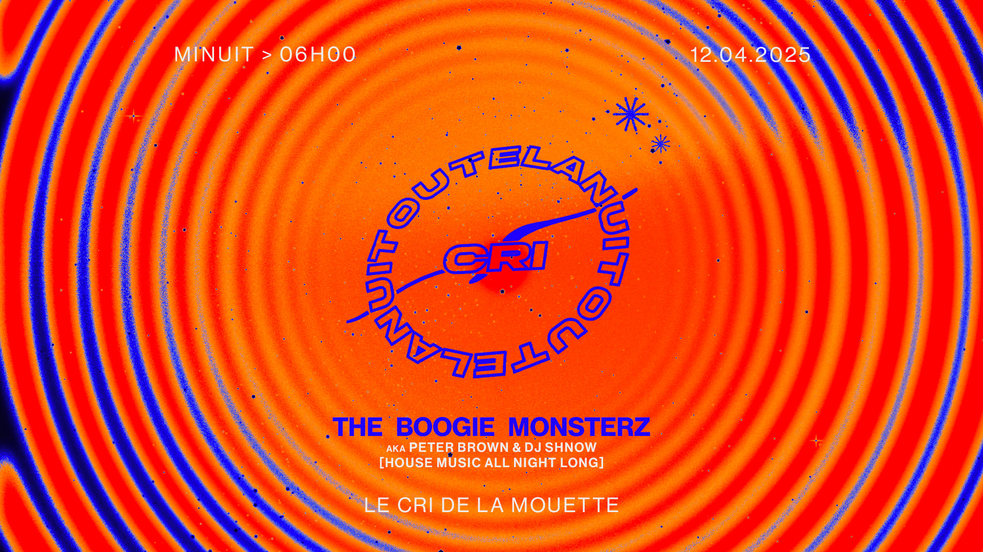 Cri Toute La Nuit Inv. The Boogie Monsterz Cover
