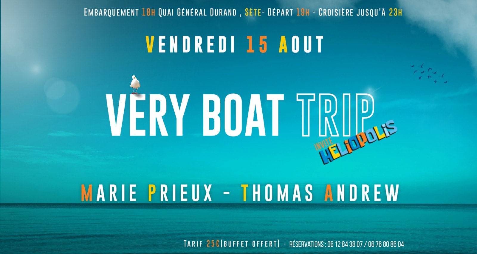 Very Boat Trip Invite Héliopolis - Boat Party Cover
