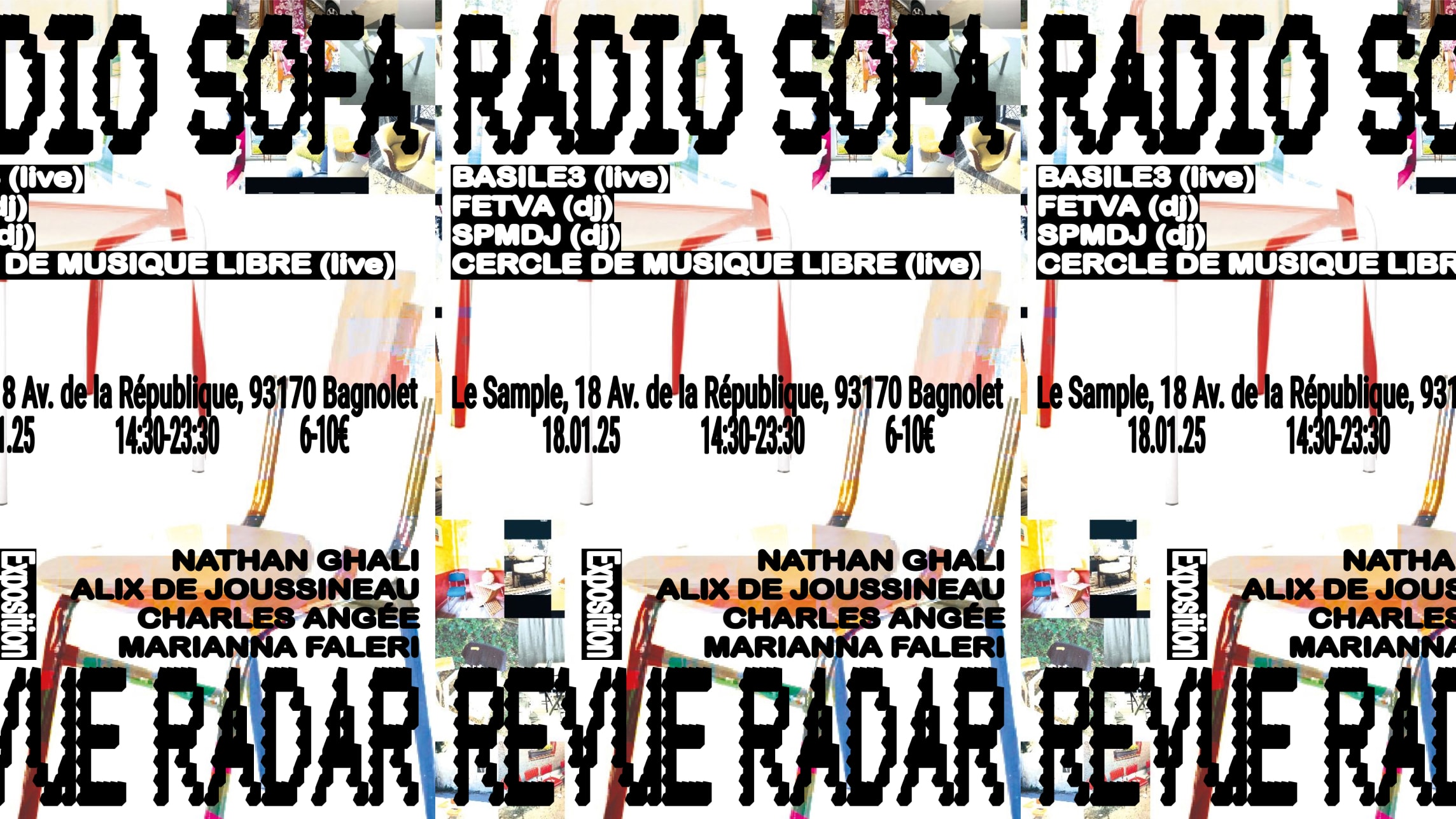 Radio Sofa & Revue Radar @ Sample : Basile3, Fetva, Spmdj... Cover