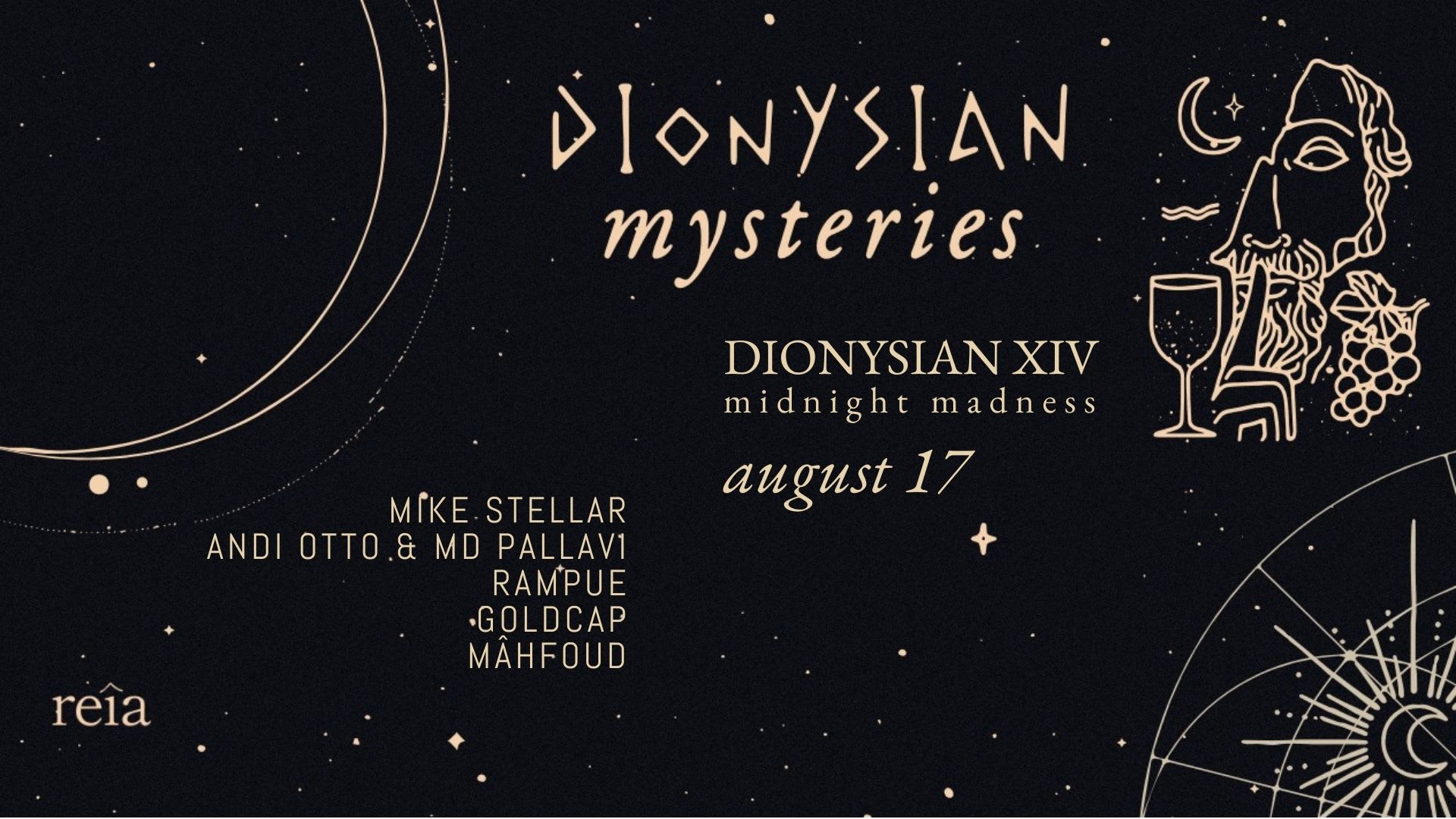 Dionysian Mysteries XIV - Goldcap - Rampue - Mâhfoud & More Cover