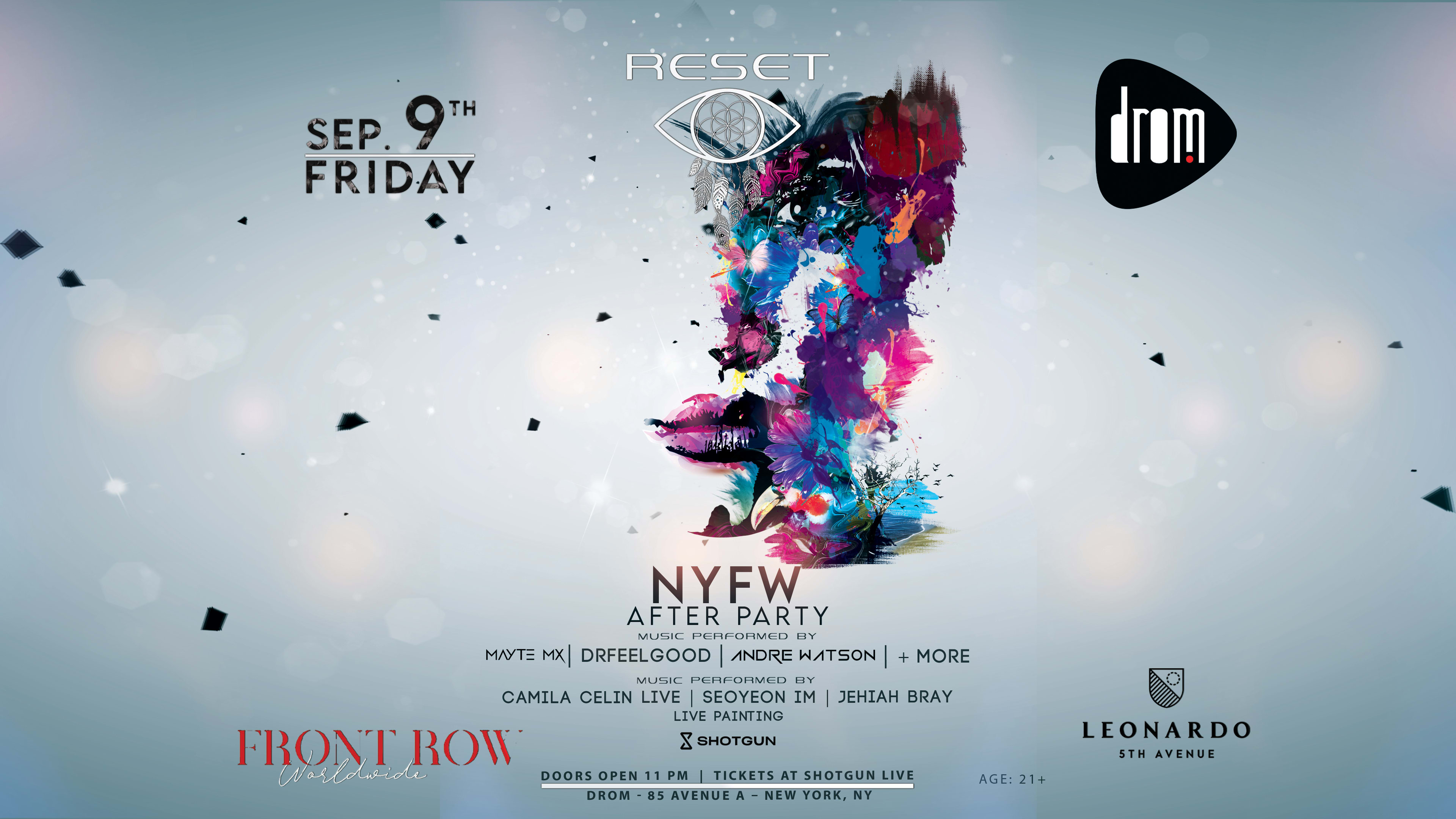 Reset | Nyfw After Party | Leonardo 5th Avenue | @ Drom-Nyc Cover