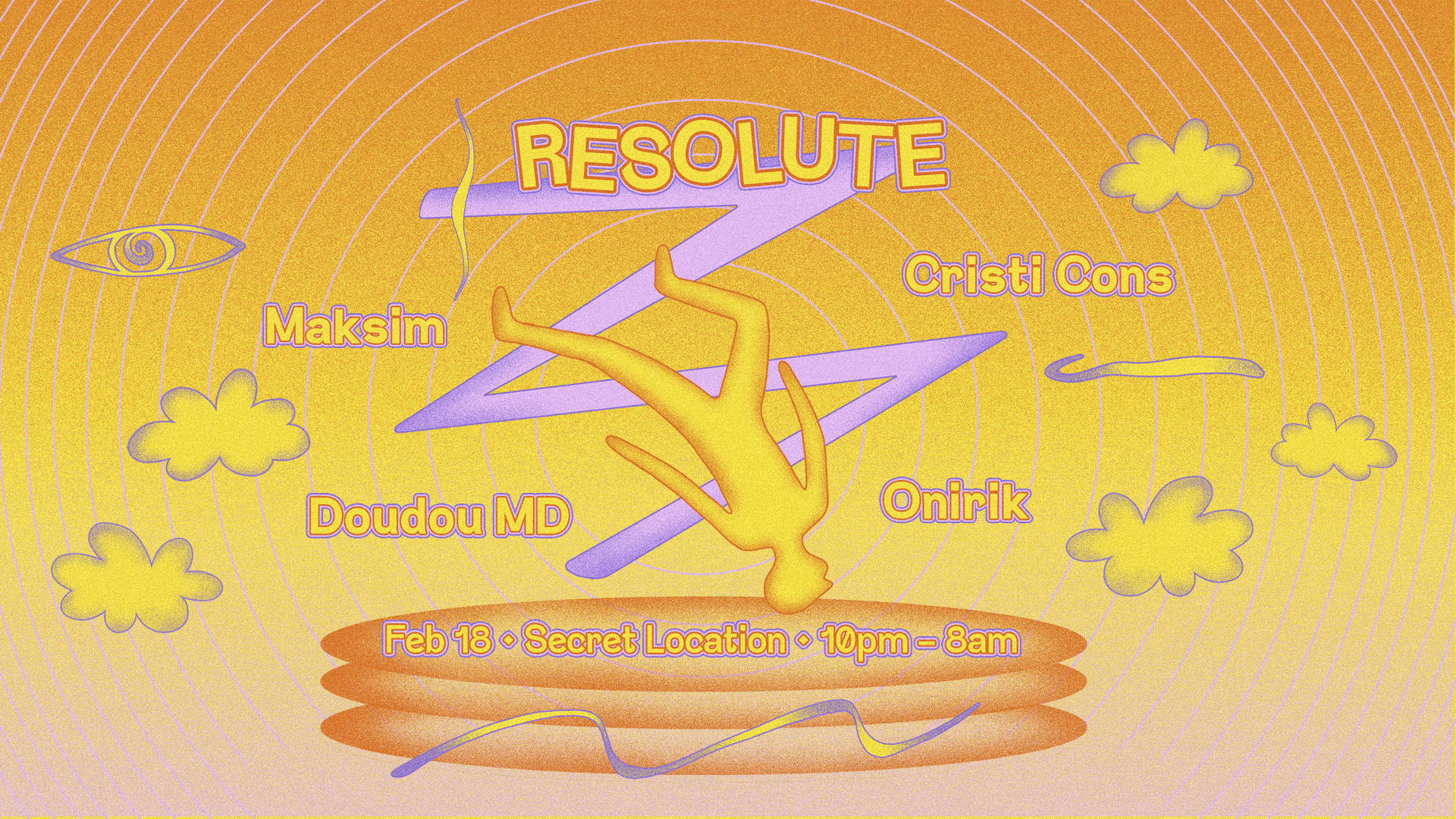 Resolute W/ Cristi Cons, Onirik, Doudou MD & Maksim Cover