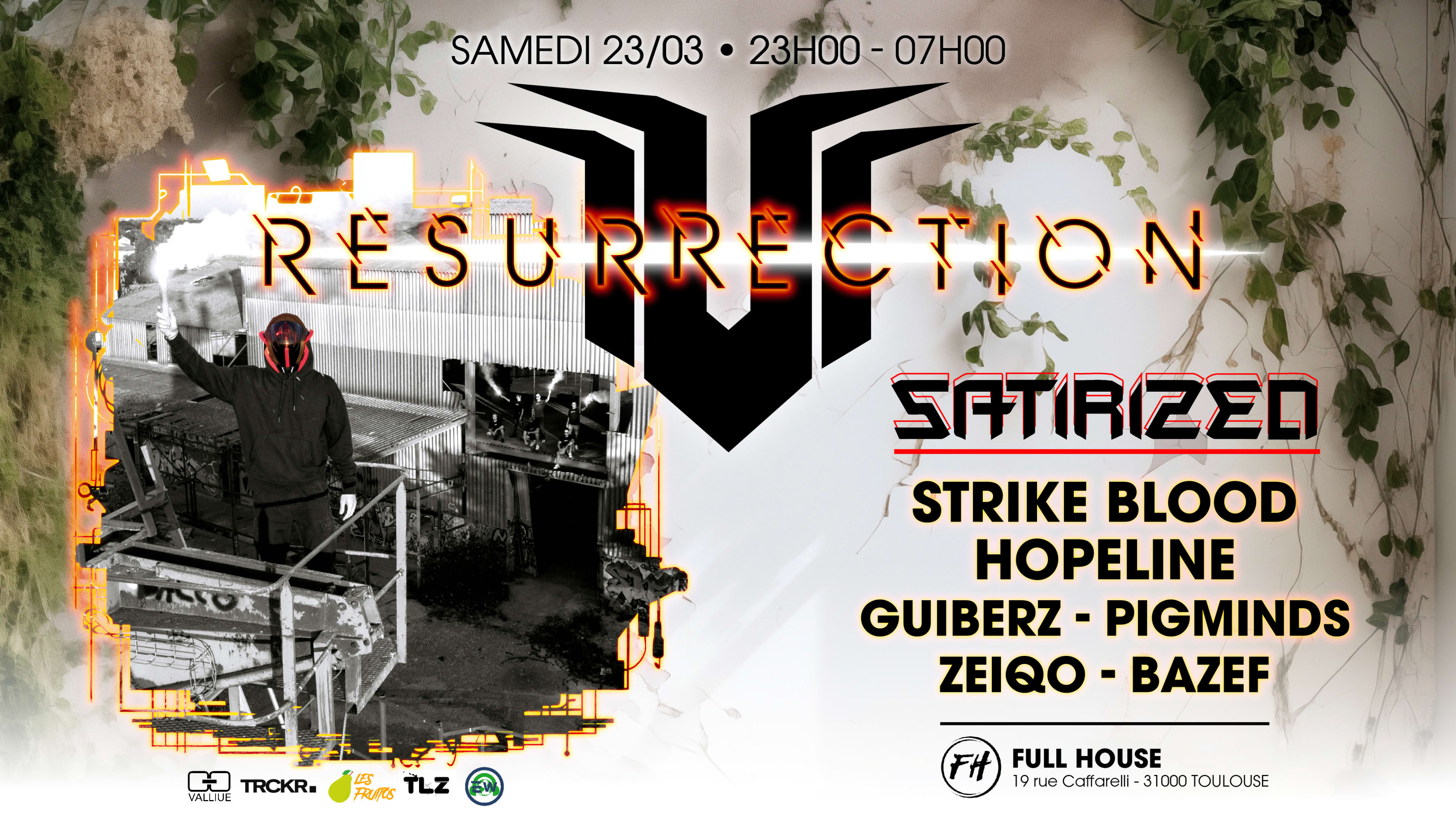 Resurrection W/Satirized, Strike Blood, Hopeline, Pigminds.. Cover