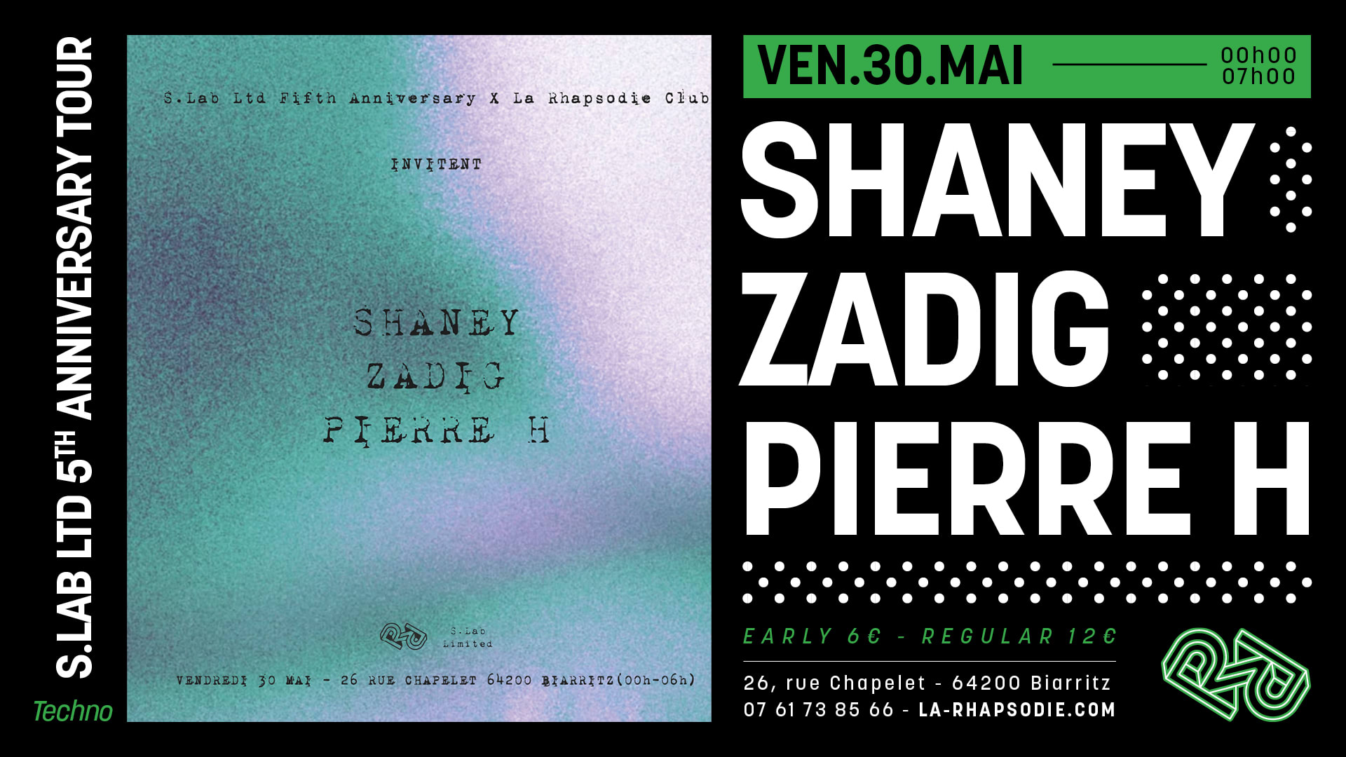 S.Lab Ltd 5th Anniversary : Zadig • Shaney • Pierre H Cover