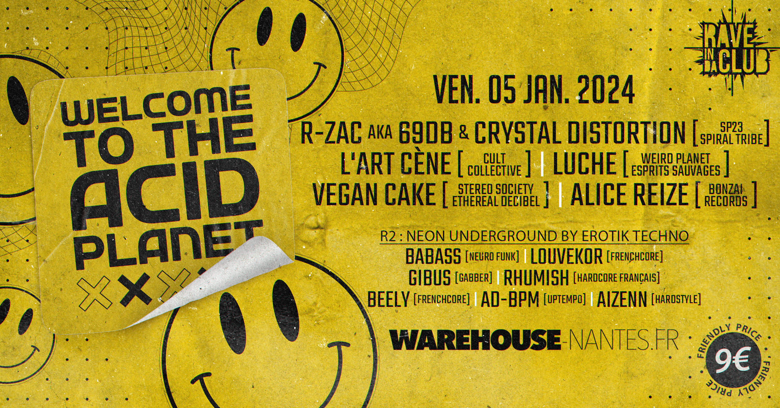 Welcome To The Acid Planet - Warehouse Nantes Cover
