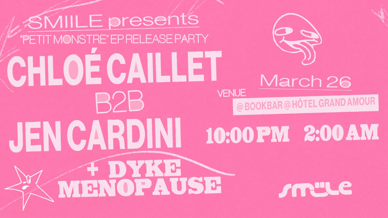 Chloé Caillet Présente Smiile & Jen Cardini Release Party! Cover