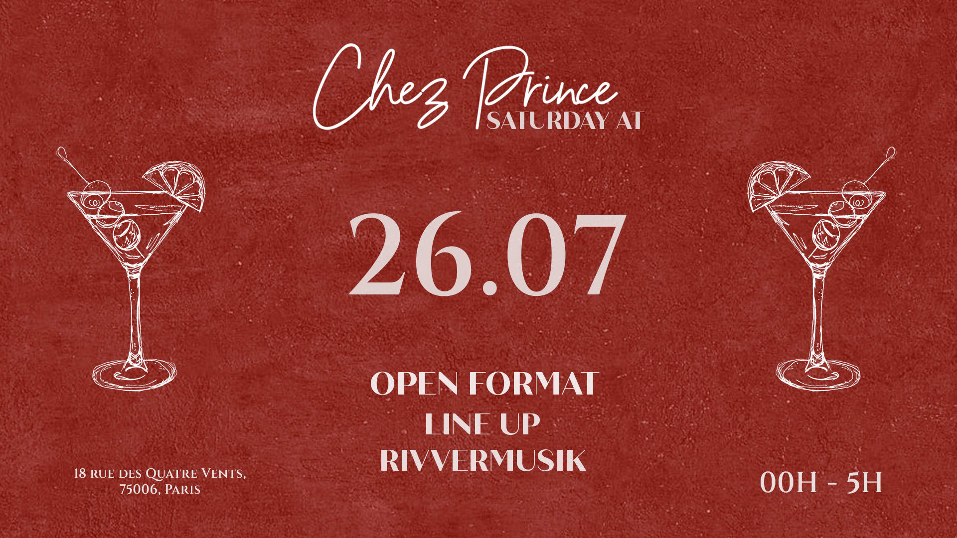 Saturday At | @Chez Prince Paris Cover