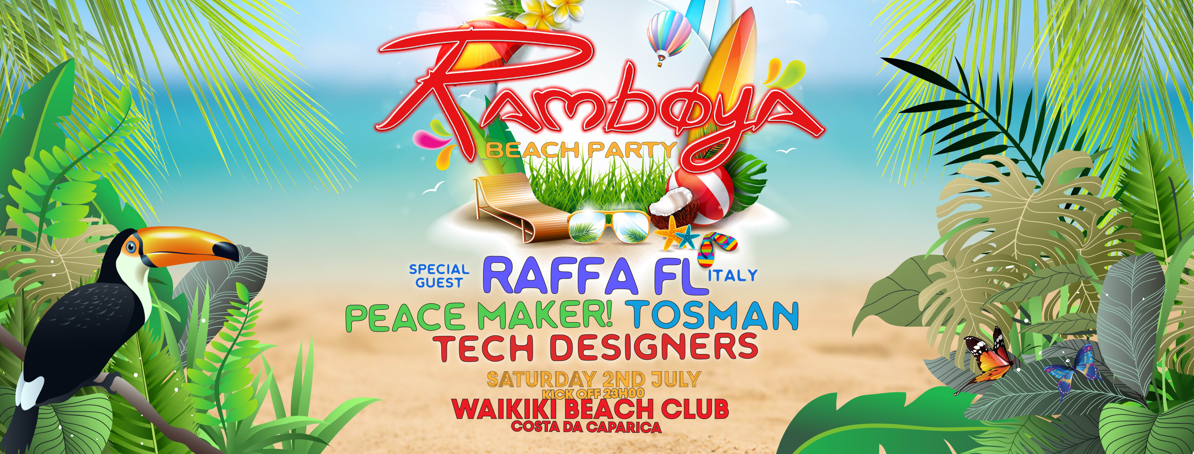 Ramboya Beach Party W/ Raffa Fl [Italy] At Caparica Cover