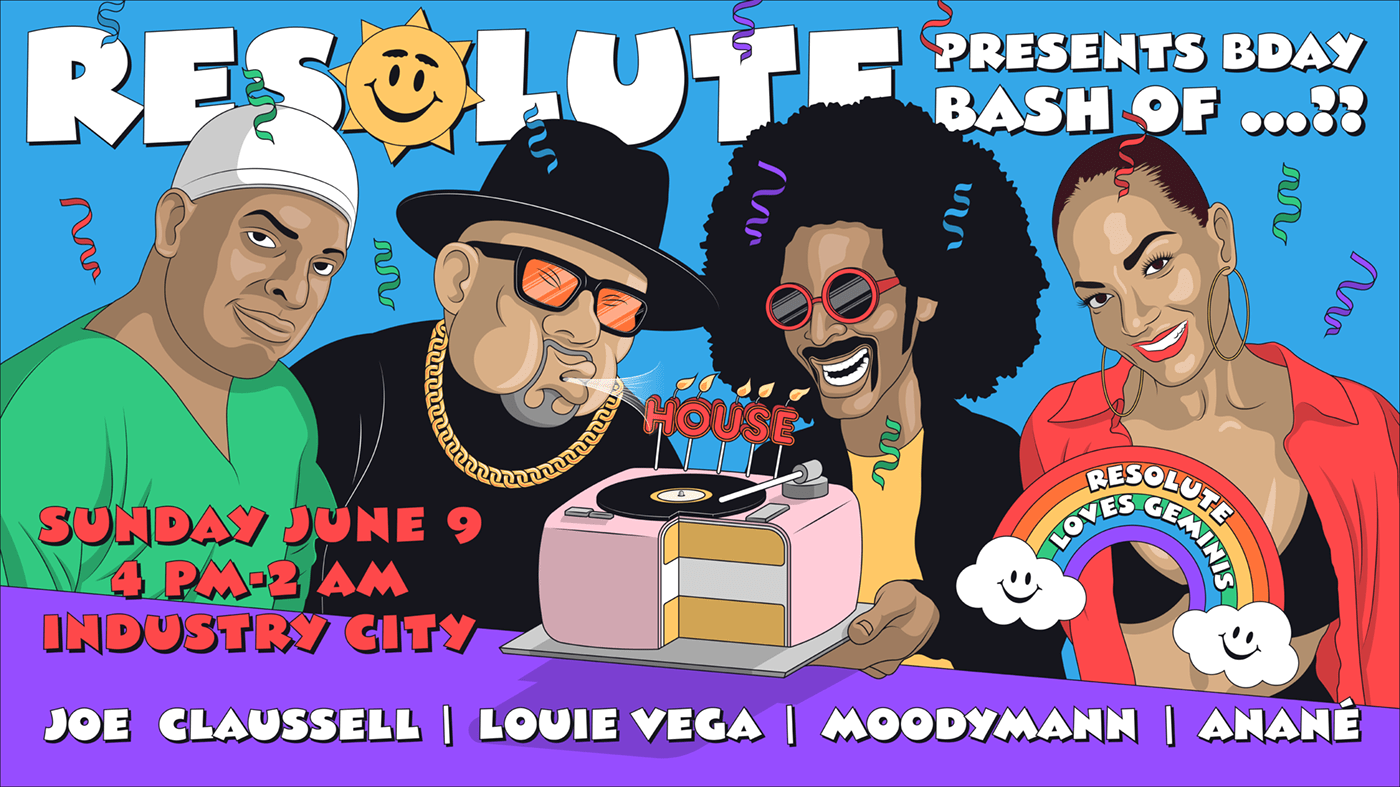 Resolute Pres: Louie Vega's B-Day Bash W/ Moodyman + More Cover