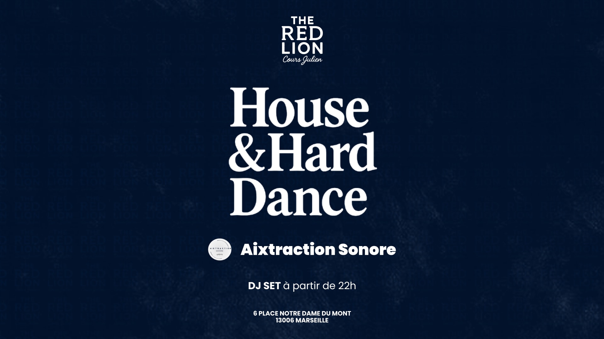 House & Hard Dance | Red Lion Cours Julien Cover