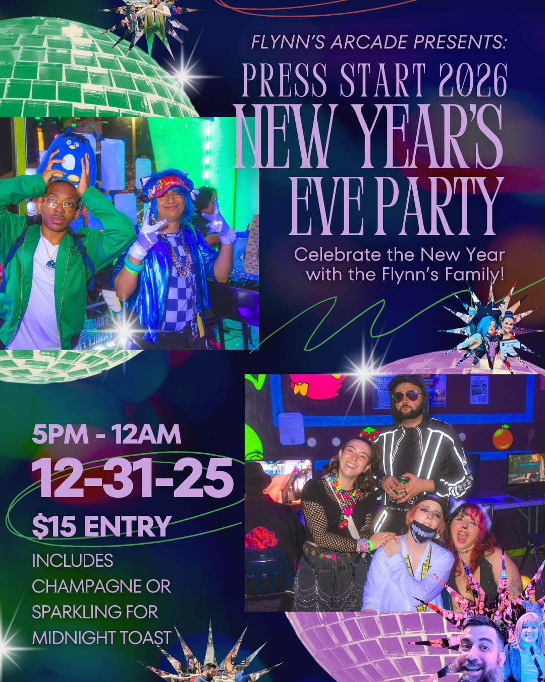 Press Start: 2026 | New Year's Eve Party At Flynn's Arcade Cover