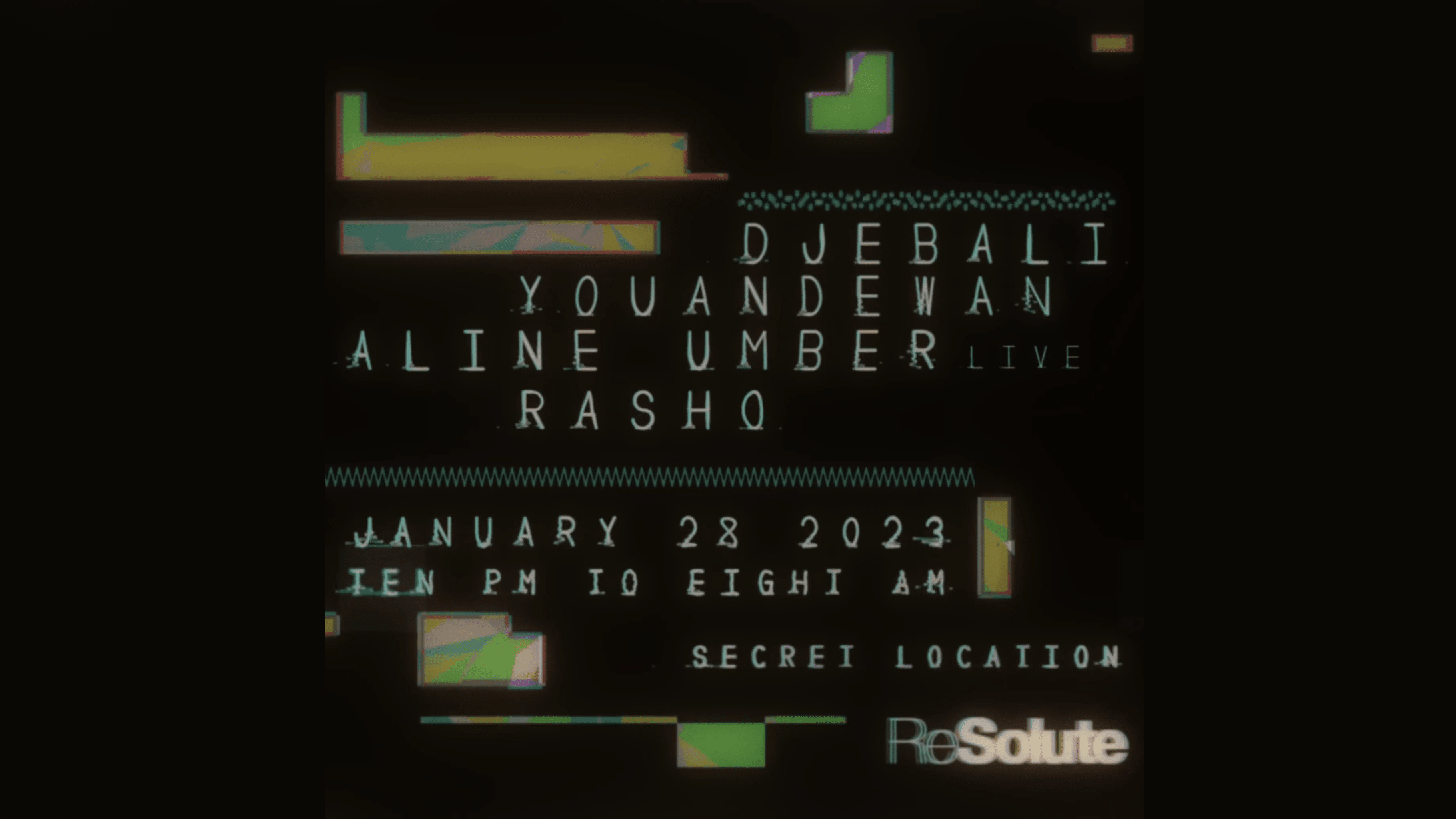 Resolute With Djebali, Youandewan, Aline Umber Live & Rasho Cover