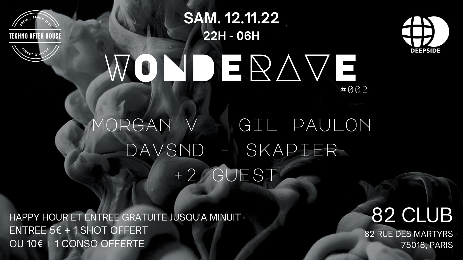 Wonderave #002 @ 82 Club Cover