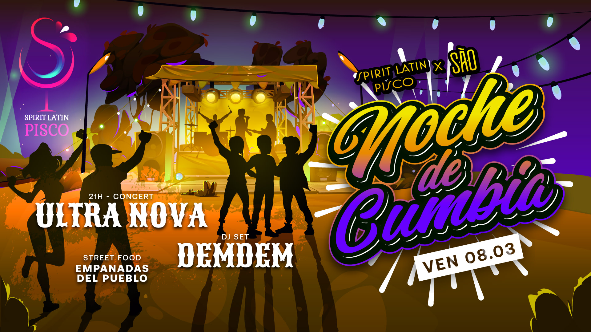 Sao - Noche De Cumbia - Ven.08.03 Cover
