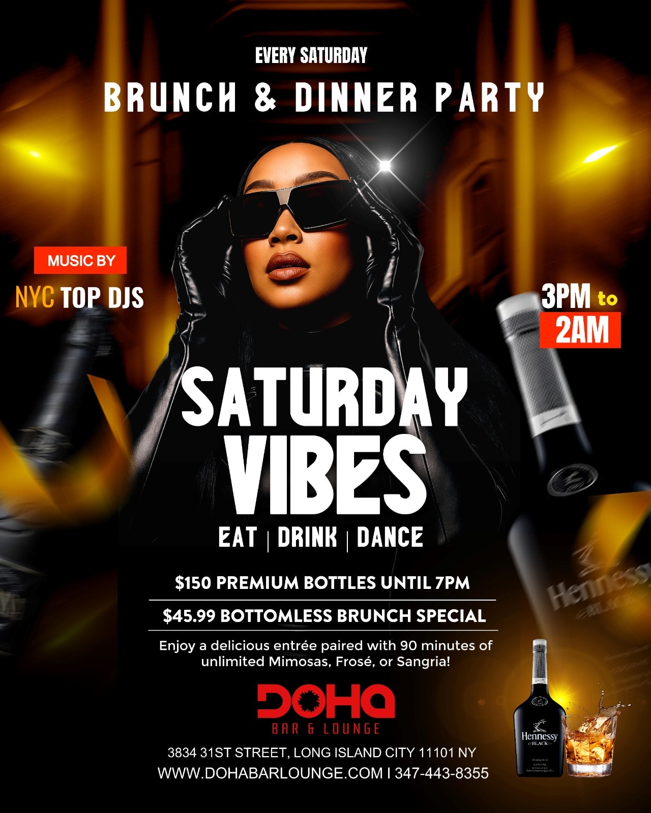Every Saturday At Doha Bar Lounge – Brunch & Dinner Party Cover