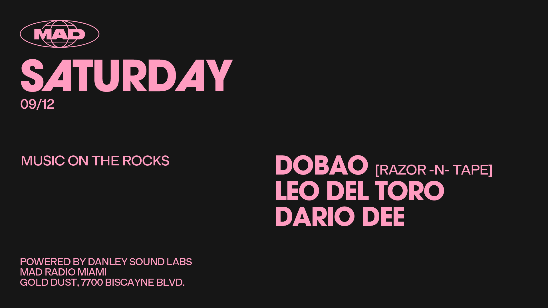Music On The Rocks: Dobao / Leo Del Toro / Dario Dee Cover