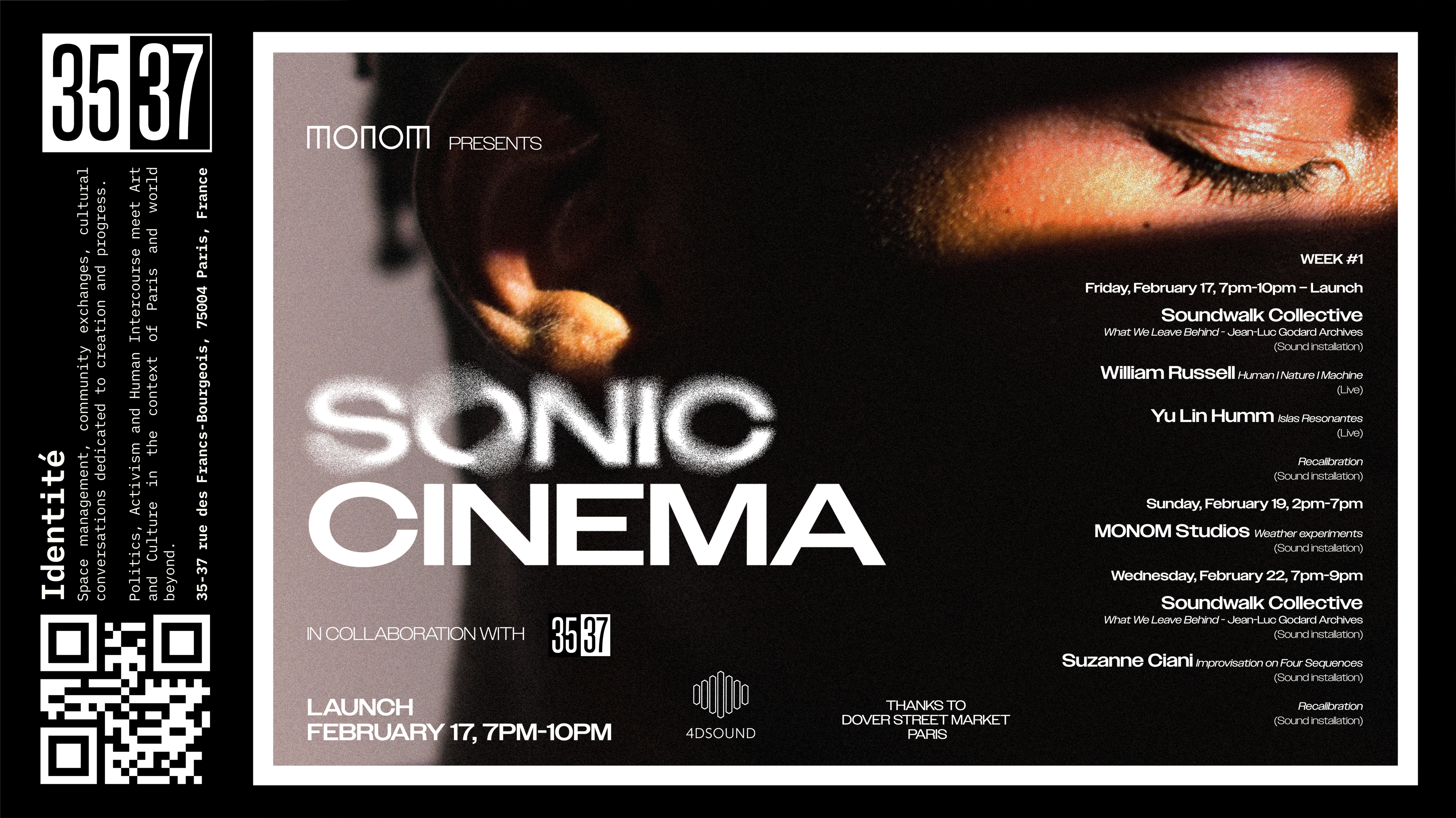 Week #1: Sonic Cinema - Wednesday February 22 Cover