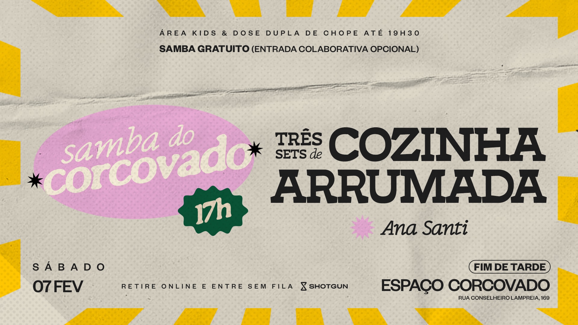 Cozinha Arrumada No Samba Do Corcovado • 17h • 3 Sets Cover