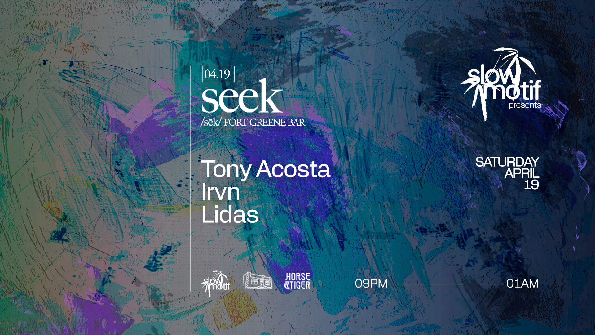 Seek At Fort Greene Bar /// Tony Acosta, Irvn, Lidas Cover