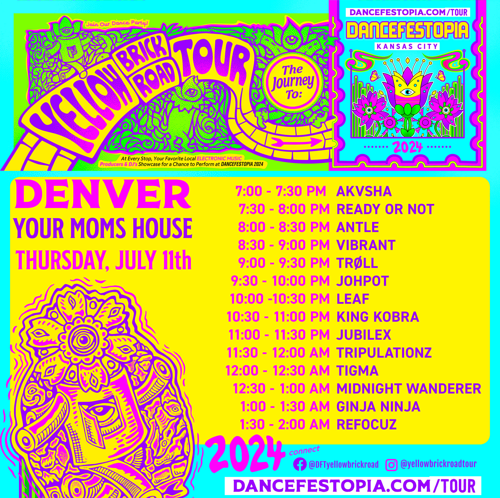 Dancefestopia Yellow Brick Road Tour (Mixed Genre) Cover