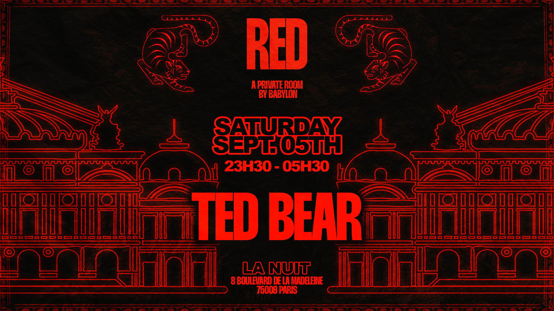 Red Invite Ted Bear @Lanuit Cover