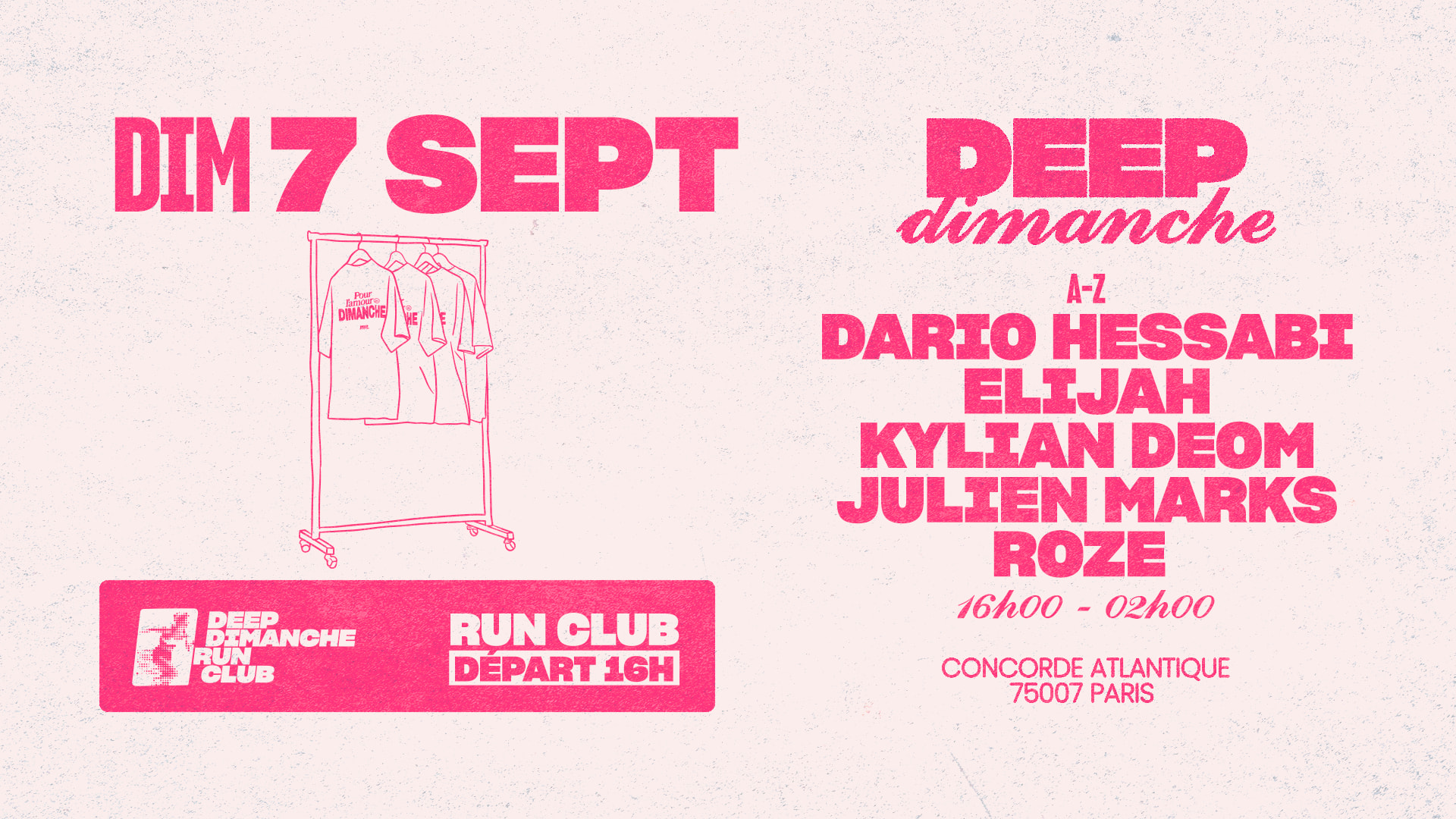Deep Dimanche | 7 Sept @Concorde Atlantique Cover
