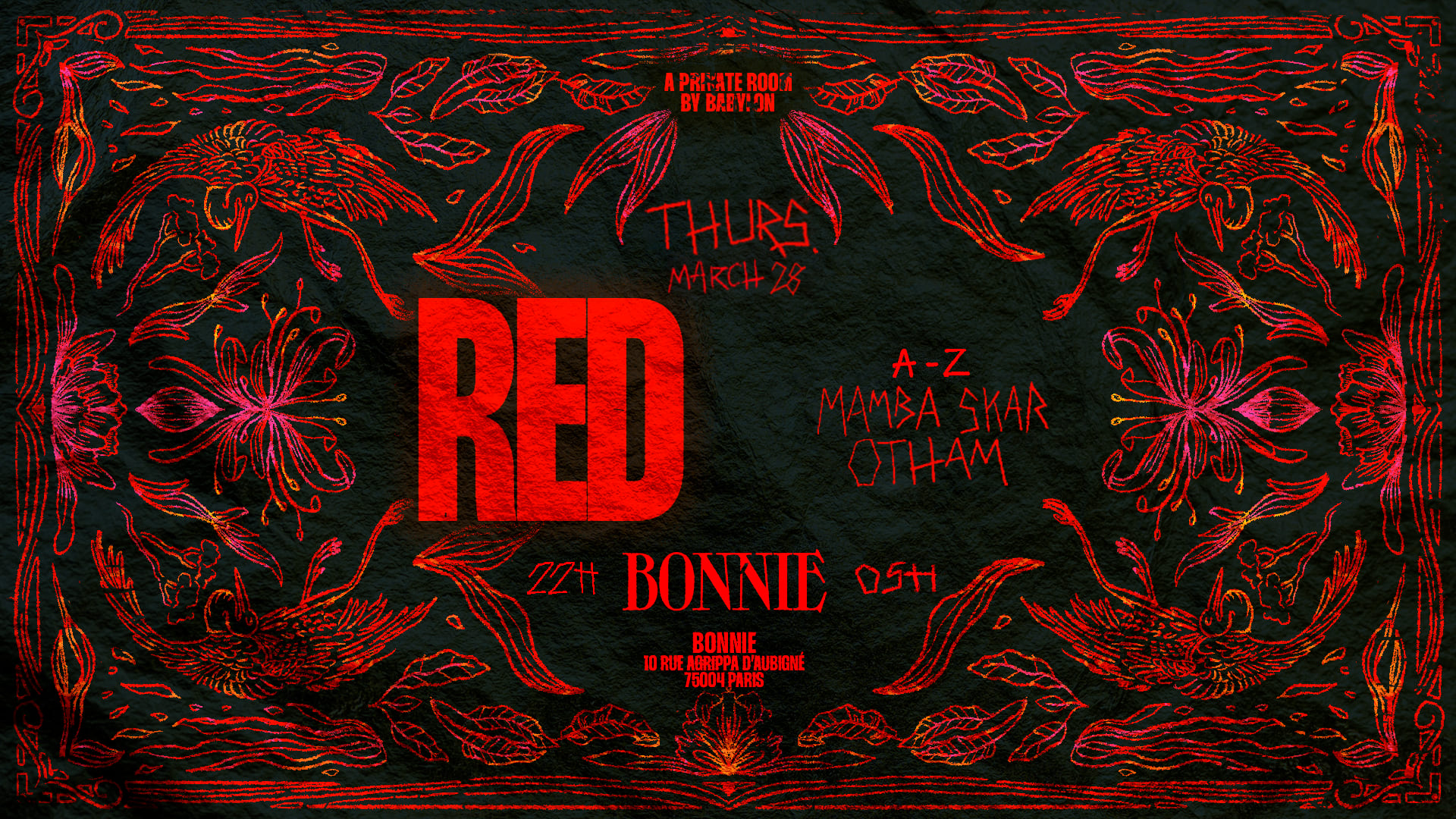 Red 28/03 - A Private Room By Babylon @Bonnie Cover