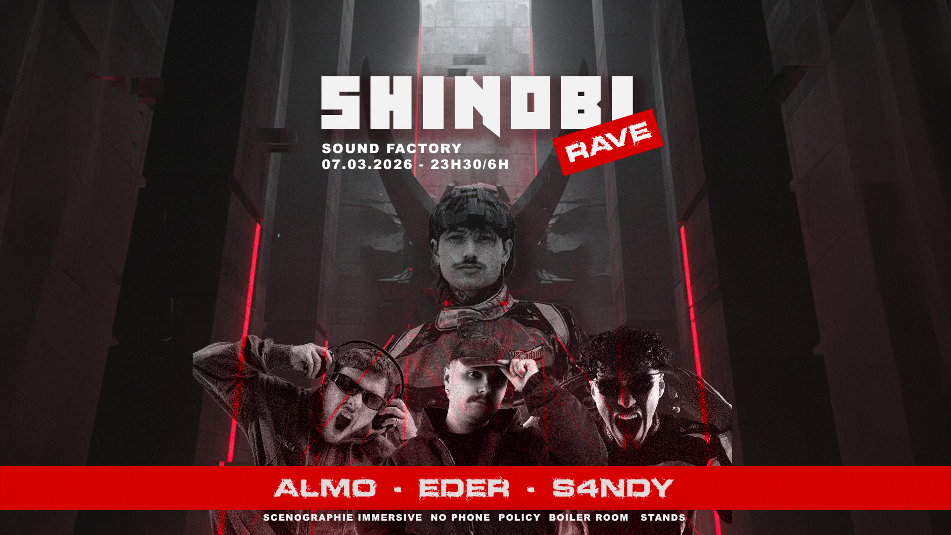Shinobi Rave - Almo / S4ndy / Eder - Soundfactory Cover